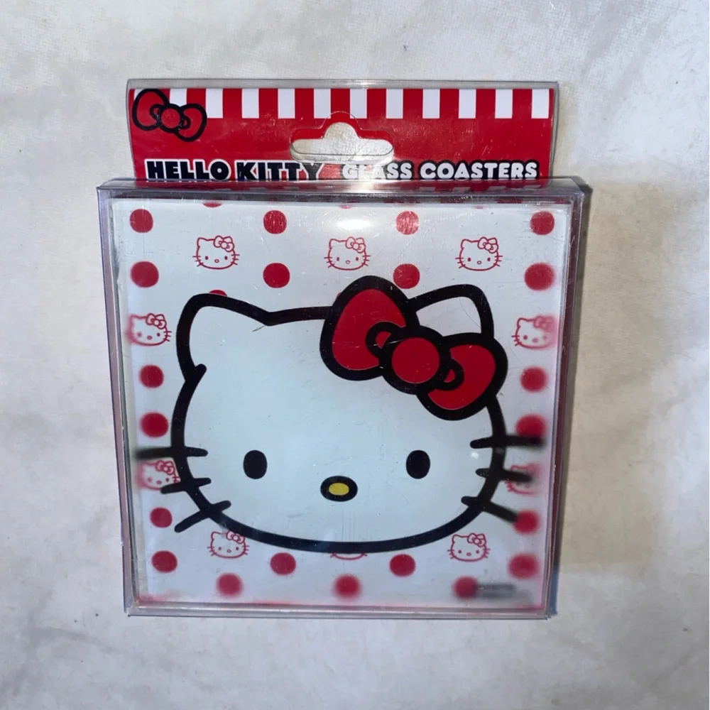 Hello Kitty Glass Coasters - Picture 1 of 7